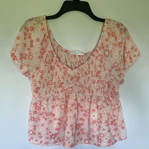 Retro floral crop top